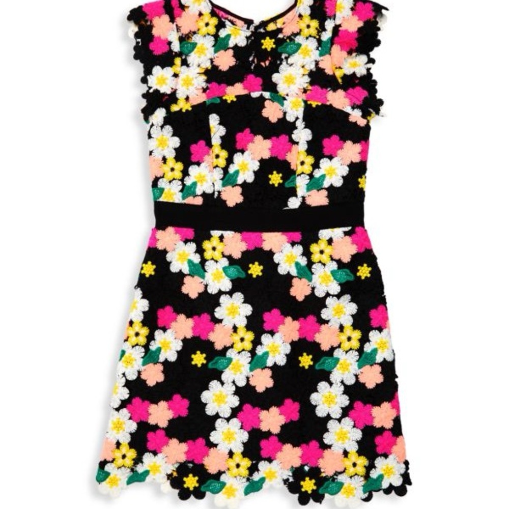 MILLY Girl's Leila Crochet Floral Dress 10